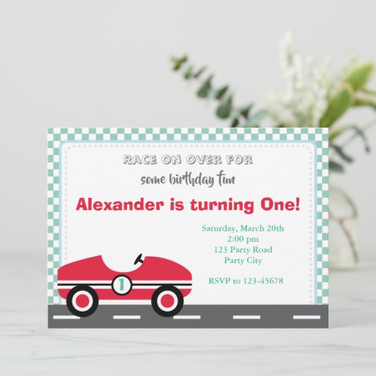 Invitations De Voitures De Course (Les Garçons Se  (Debout devant)