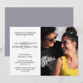 Invitations de Wedding shower Fiançailles photo mo (Devant / Derrière)