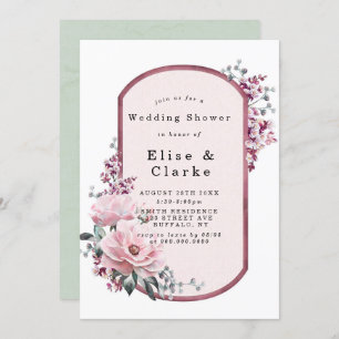 Invitations de Wedding shower Floral Chic Rose