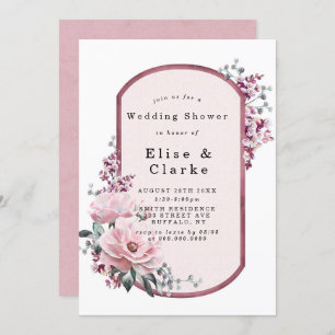 Invitations de Wedding shower Floral Chic Rose