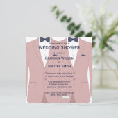 Invitations De Wedding shower Gay Rose Et Bleu (Debout devant)