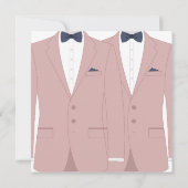 Invitations De Wedding shower Gay Rose Et Bleu (Dos)