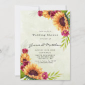 Invitations de Wedding showers de fleurs roses de (Devant)