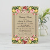 Invitations de Wedding showers floraux Vintages él (Debout devant)