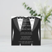 Invitations De Wedding showers Gay Noir Et Blanc (Debout devant)