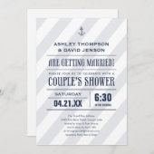 Invitations de Wedding showers nautiques (Devant / Derrière)