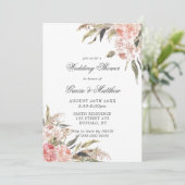 Invitations de Wedding showers neutres Boho Pink P (Debout devant)