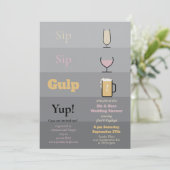 Invitations de Wedding showers Sip Gulp (Debout devant)