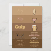 Invitations de Wedding showers Sip Gulp (Devant)