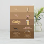 Invitations de Wedding showers Sip Gulp (Debout devant)