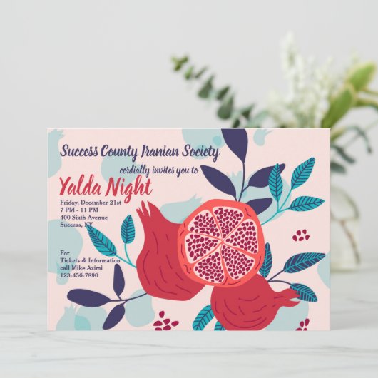 Invitations de Yalda de grenade (Debout devant)