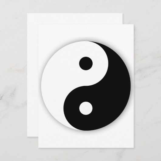 Invitations de Yin Yang (Devant / Derrière)