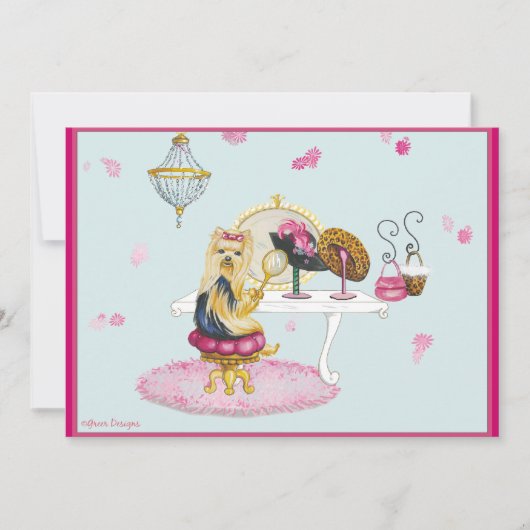 Invitations de Yorkie Boudoir (Devant)