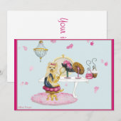 Invitations de Yorkie Boudoir (Devant / Derrière)