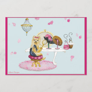 Invitations de Yorkie Boudoir