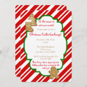 Invitations d'échange de cookies de Noël (Devant / Derrière)