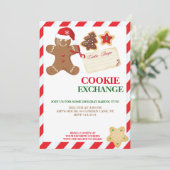 Invitations d'échange de cookies de vacances (Debout devant)