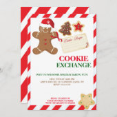 Invitations d'échange de cookies de vacances (Devant / Derrière)
