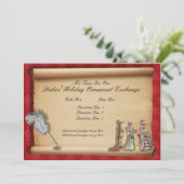 Invitations d'échange d'ornements de vacances pour (Debout devant)