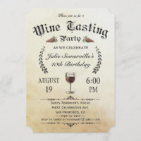 Invitations d'échantillon de vin (cru) v.1