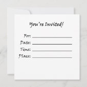 Invitations d'éclair des arts martiaux (Dos)