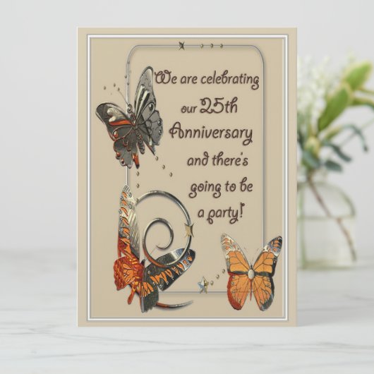 Invitations décontractées du 25e anniversaire (Debout devant)