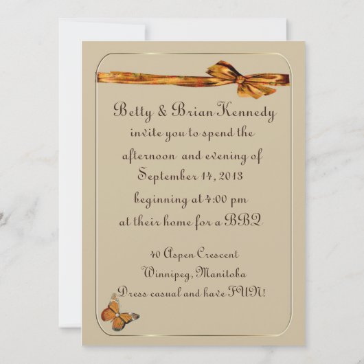 Invitations décontractées du 25e anniversaire (Dos)