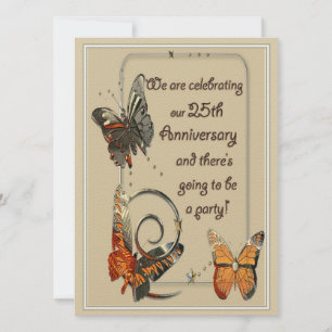 Invitations décontractées du 25e anniversaire