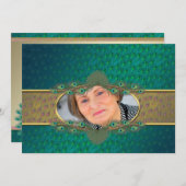 invitations décoratives élégantes de photo de (Devant / Derrière)