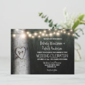 Invitations découpées de mariage d'arbre de (Debout devant)