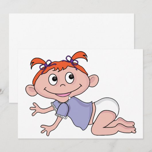 Invitations d'effraction pour bébé (Devant / Derrière)