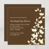 Invitations d'élégants Feuilles à l'Action de grâc (Devant / Derrière)