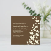Invitations d'élégants Feuilles à l'Action de grâc (Debout devant)