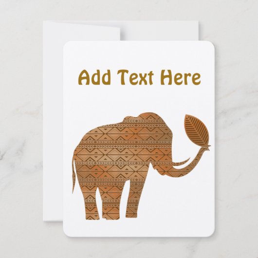 Invitations d'Elephant Tribal De l'environnement D (Devant)