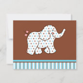 Invitations d'éléphants de bébé (Devant)