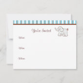 Invitations d'éléphants de bébé (Dos)