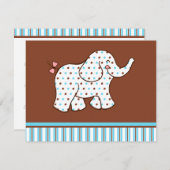 Invitations d'éléphants de bébé (Devant / Derrière)