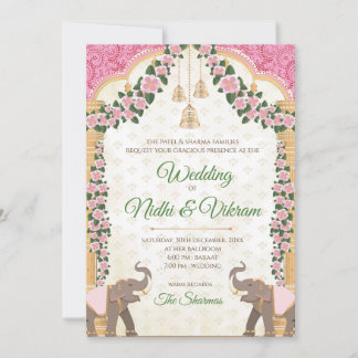 Invitations d'éléphants et invitations de mariage 