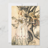 Invitations d'Elf de princesse et d'arbre de conte (Devant)