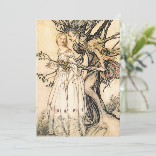 Invitations d'Elf de princesse et d'arbre de conte (Debout devant)