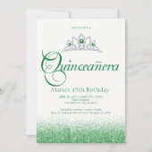 Invitations d'Emerald Quinceañera (Devant)