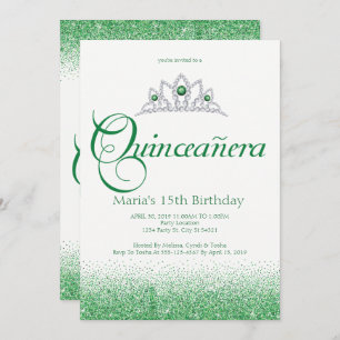 Invitations d'Emerald Quinceañera