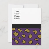 Invitations d'Empreinte de léopard violet (Dos)