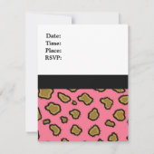 Invitations d'Empreintes de léopard roses (Dos)