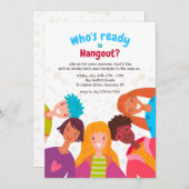 Invitations d'enfants souriants (Devant / Derrière)