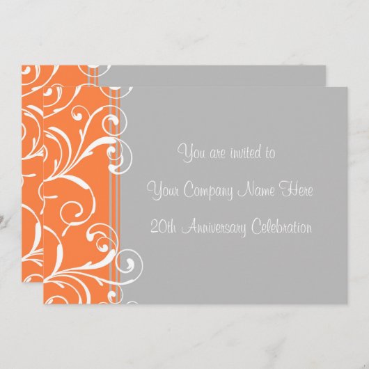 Invitations d'entreprise de fête d'anniversaire (Devant / Derrière)