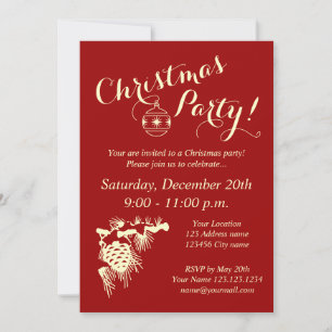 Invitations d'entreprise de fête de Noël pour la