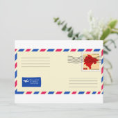 Invitations d'enveloppe de par avion (Debout devant)