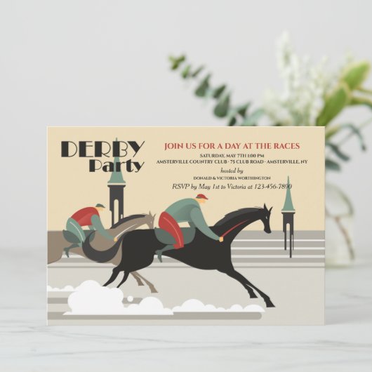 Invitations Derby Party (Debout devant)