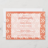 Invitations des diplômés de Burnt Orange Arrow (Dos)